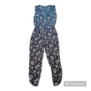 Abercrombie & Fitch Navy Floral Jumpsuit
